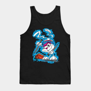 Deranged Psycho Knife wielding Killer Bunny Rabbit Tank Top